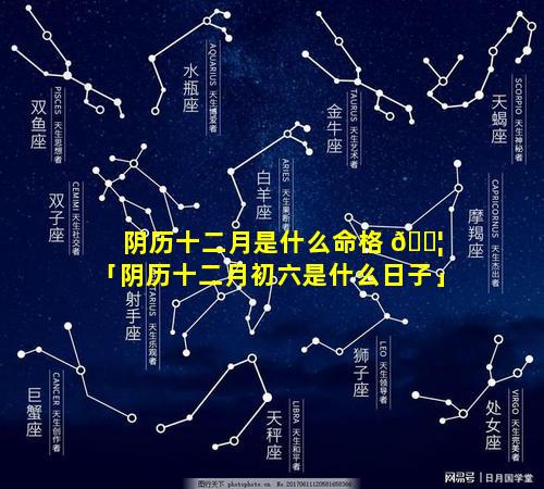 阴历十二月是什么命格 🐦 「阴历十二月初六是什么日子」